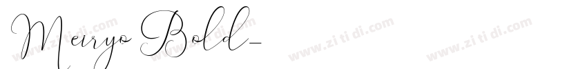 Meiryo Bold字体转换